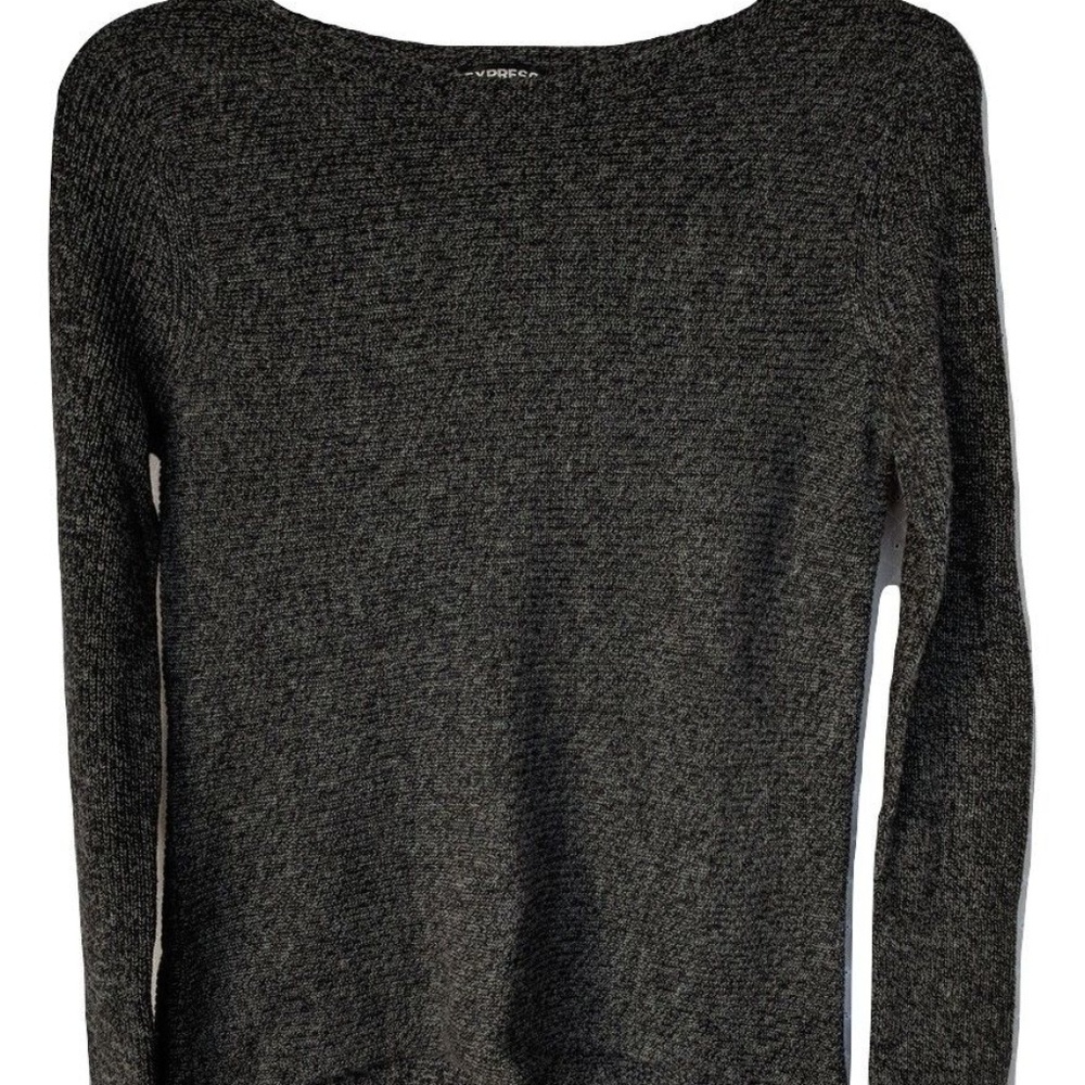 Express Women's Long Sleeve Gray Light Sweater